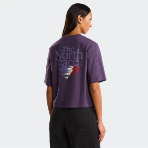 The North Face Damski T-shirt Z Grafiką O Pudełkowym Kroju Retro Trail Endless Dusk Rozmiar XXL female
