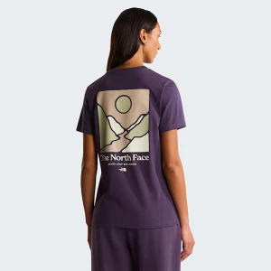 The North Face Damski T-shirt Z Grafiką O Regularnym Kroju Monte Endless Dusk Rozmiar S female