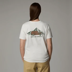 The North Face Damski T-shirt Z Grafiką Outdoor White Dune Rozmiar L female