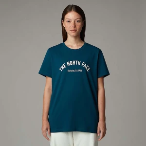 The North Face Damski T-shirt Z Grafiką Varsity Midnight Petrol Rozmiar L female