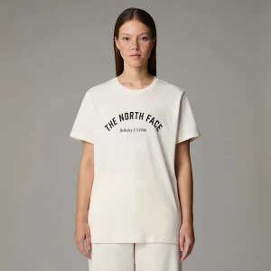 The North Face Damski T-shirt Z Grafiką Varsity White Dune Rozmiar M female