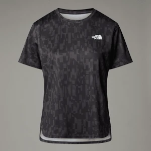 The North Face Damski T-shirt Z Nadrukiem Flex Asphalt Grey Patchwork Print Rozmiar L female