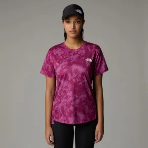The North Face Damski T-shirt Z Nadrukiem Flex Cyber Berry Waterfall Print Rozmiar S female