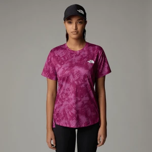 The North Face Damski T-shirt Z Nadrukiem Flex Cyber Berry Waterfall Print Rozmiar XL female