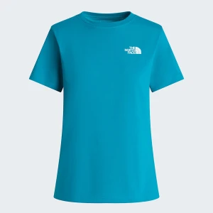 The North Face Damski T-shirt Z Nadrukiem O Regularnym Kroju Half Dome Deep Teal Rozmiar S female