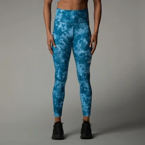 The North Face Damskie Legginsy 7/8 Z Wysokim Stanem I Nadrukiem Flex Mallard Blue Micro Halfdome Print Rozmiar XL female