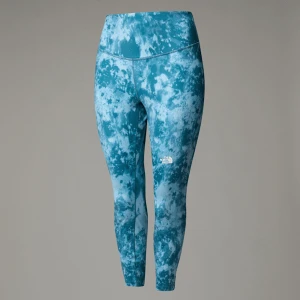 The North Face Damskie Legginsy 7/8 Z Wysokim Stanem I Nadrukiem Flex Plus Size Mallard Blue Micro Halfdome Print Rozmiar 1X female