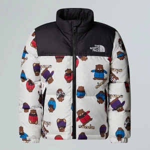 The North Face Dziecięca Kurtka Z Nadrukiem 1996 Retro Nuptse Tnf White - Nuptse Bear Print Rozmiar 2 lat unisex