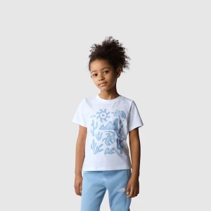 The North Face Dziecięcy T-shirt Z Grafiką Outdoor Tnf White-steel Blue Rozmiar 6 lat unisex