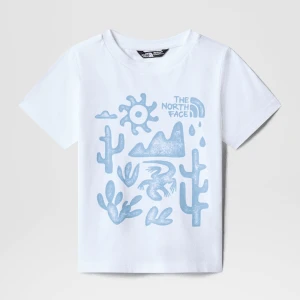 The North Face Dziecięcy T-shirt Z Grafiką Outdoor Tnf White-steel Blue Rozmiar 7 lat unisex