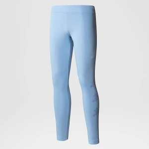 The North Face Dziewczęce Legginsy Z Grafiką Steel Blue Rozmiar L female