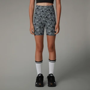 The North Face Dziewczęce Szorty Rowerowe Never Stop Tnf Black Diags Logo Print Rozmiar XS female