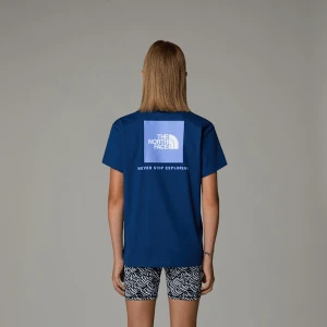 The North Face Dziewczęcy Luźny T-shirt Nse Box Tek Estate Blue Rozmiar L female