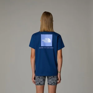 The North Face Dziewczęcy Luźny T-shirt Nse Box Tek Estate Blue Rozmiar M female