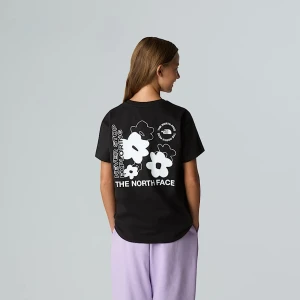 The North Face Dziewczęcy Luźny T-shirt Z Grafiką Flower Tnf Black Rozmiar XL female