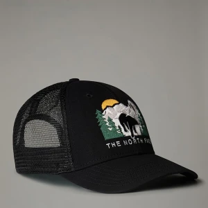 The North Face Haftowana Czapka Trucker Mudder Tnf Black-tnf Black-bear Graphic Rozmiar Rozmiar uniwersalny male