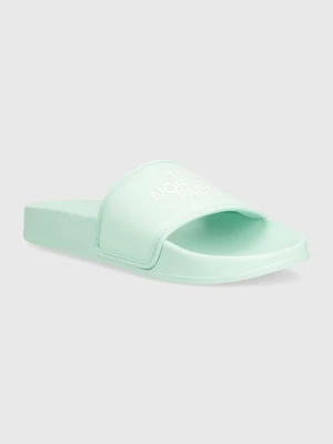 The North Face klapki BASE CAMP SLIDE III damskie kolor turkusowy NF0A4T2S3JO1