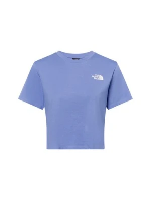 The North Face Koszulka damska - Simple Dome Cropped Kobiety Bawełna lila|biały jednolity,