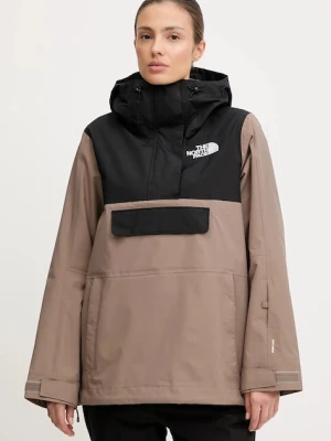 The North Face kurtka narciarska Driftview Anorak kolor brązowy NF0A82W1DHL1