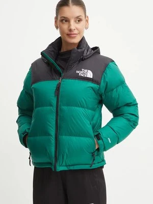 Zdjęcie produktu The North Face kurtka puchowa 1996 Retro Nuptse damska kolor zielony zimowa NF0A3XEONL11