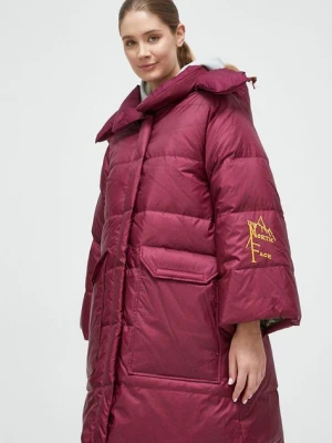 Zdjęcie produktu The North Face kurtka puchowa damska kolor bordowy zimowa oversize