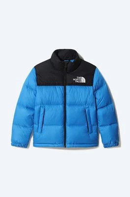 The North Face kurtka puchowa dziecięca Youth 1996 Retro Nuptse kolor niebieski