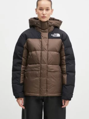 The North Face kurtka puchowa HMLYN Down damska kolor brązowy zimowa NF0A4R2W5EX1