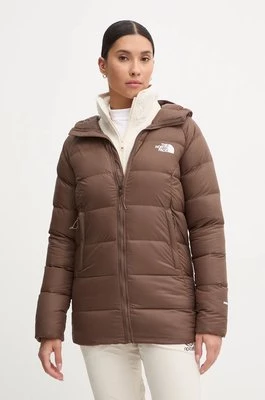 The North Face kurtka puchowa Hyalite damska kolor brązowy przejściowa NF0A7Z9R1OI1