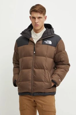 The North Face kurtka puchowa Lhotse męska kolor brązowy zimowa NF0A853C1OI1