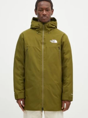 The North Face kurtka puchowa MTN Range męska kolor zielony zimowa NF0A88WEPIB1