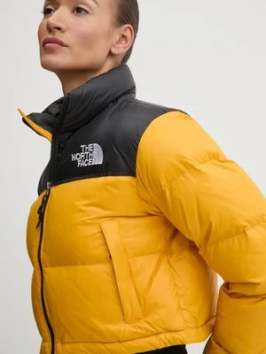 The North Face kurtka puchowa Nuptse damska kolor żółty zimowa NF0A5GGEZU31