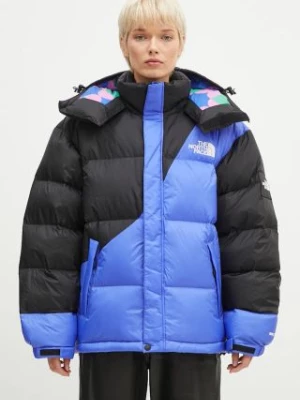 The North Face kurtka puchowa TNF x Yinka Ilori kolor niebieski zimowa NF0A89GDTMI1