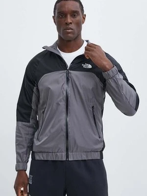 The North Face kurtka Wind Shell Full Zip męska kolor szary przejściowa NF0A879FRPI1