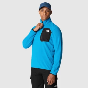 The North Face Kurtka Z Teksturowanego Polaru Z Zamkiem Błyskawicznym O Długości 1/4 Experit Skyline Blue-tnf Black Rozmiar XXL male