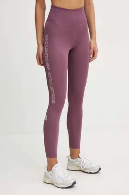 The North Face legginsy sportowe Mountain Athletics damskie kolor różowy z nadrukiem NF0A89401NI1