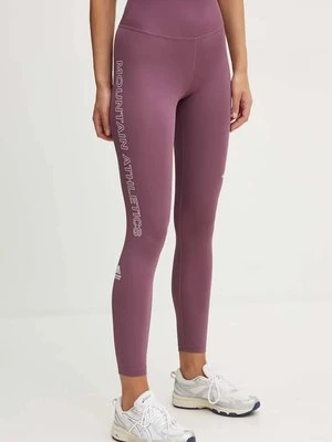 The North Face legginsy sportowe Mountain Athletics damskie kolor różowy z nadrukiem NF0A89401NI1