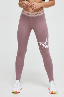 The North Face legginsy treningowe kolor różowy z nadrukiem