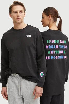 The North Face longsleeve bawełniany TNF x Yinka Ilori kolor czarny z nadrukiem NF0A89CAJK31