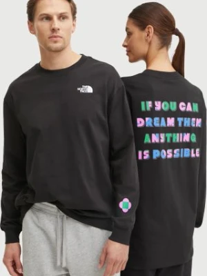 The North Face longsleeve bawełniany TNF x Yinka Ilori kolor czarny z nadrukiem NF0A89CAJK31