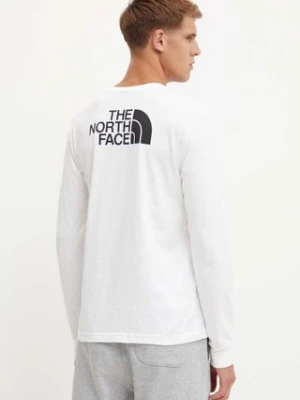 The North Face longsleeve L/S Easy Tee męski kolor biały z nadrukiem NF0A8A6FFN41