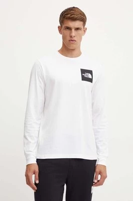 The North Face longsleeve L/S Fine Tee męski kolor biały z nadrukiem NF0A8A6PFN41