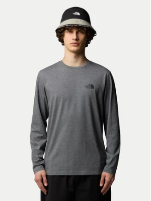 The North Face Longsleeve Simple Dome NF0A87QN Szary Regular Fit