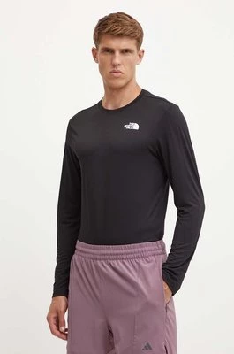 The North Face longsleeve sportowy 24/7 kolor czarny gładki NF0A894AJK31