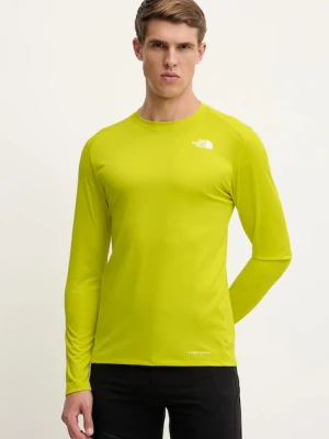 The North Face longsleeve sportowy Shadow kolor zielony gładki NF0A87TVJE31