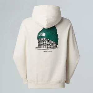 The North Face Luźna Bluza Unisex Z Kapturem Italy White Dune Rozmiar XXL male