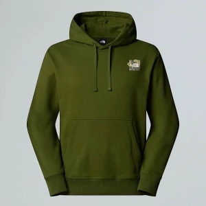 The North Face Luźna Bluza Z Kapturem I Grafiką Unisex Connect Woodland Green Rozmiar XS male
