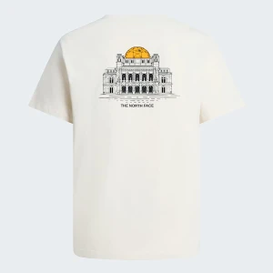 The North Face Luźny T-shirt Unisex Country Austria White Dune-summit Gold Rozmiar XL male