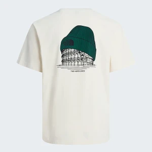 The North Face Luźny T-shirt Unisex Country Italy White Dune-evergreen Rozmiar L male