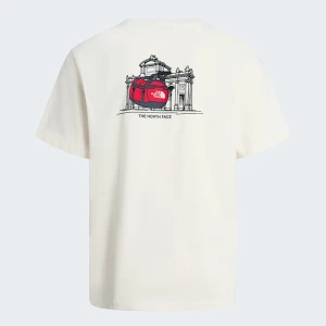 The North Face Luźny T-shirt Unisex Country Spain White Dune-tnf Red Rozmiar XXL male