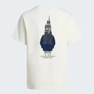 Zdjęcie produktu The North Face Luźny T-shirt Unisex Country Uk White Dune-summit Navy Rozmiar XS male